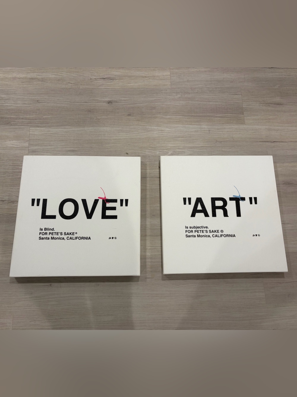 "LOVE" and "ART" Paired Canvas Wall Art - Society 6